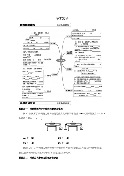 粤沪版物理八年级下册同步提优训练：第六章 力和机械  章末复习(含答案)