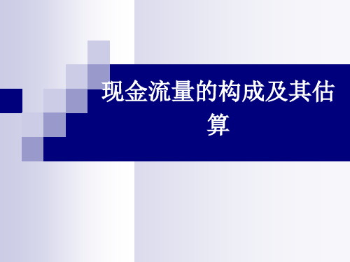 现金流量的构成及其估算(PPT 96页)