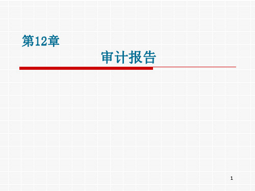 审计报告(PPT60页)-精品课件