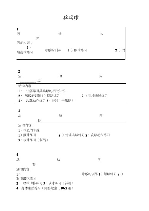 阳光体育活动记录2