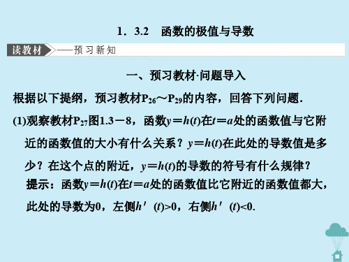 2019_2020学年高中数学第一章导数及其应用1.3.2函数的极值与导数课件新人教A版