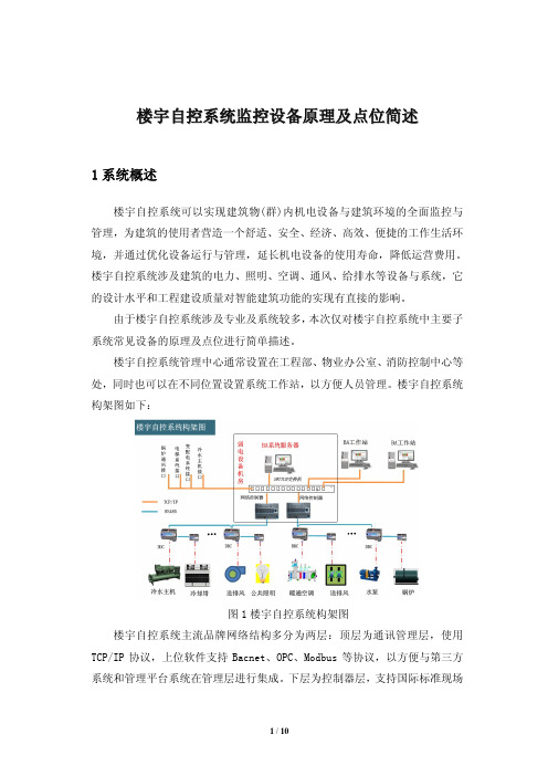 楼宇自控系统监控设备原理及点位简述