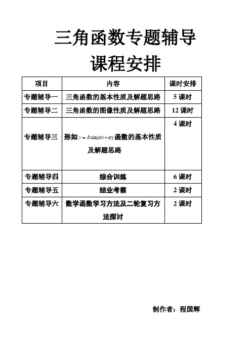 三角函数图象和性质(总结的很全面不看后悔)