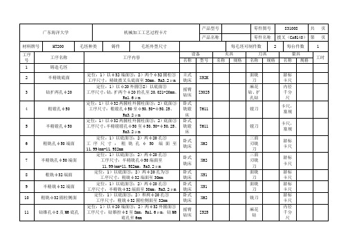 831008 拨叉的 工艺过程卡