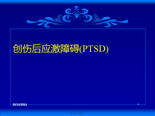 创伤后应激障碍(PTSD)PPT课件