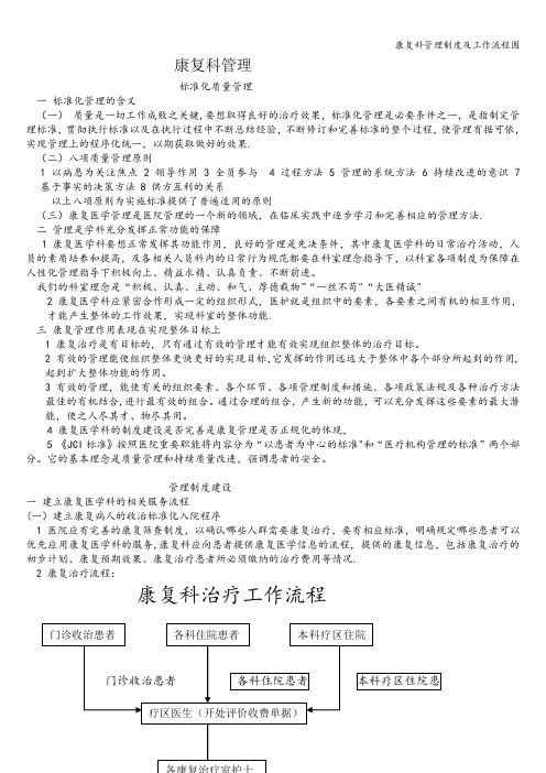 康复科管理制度及工作流程图