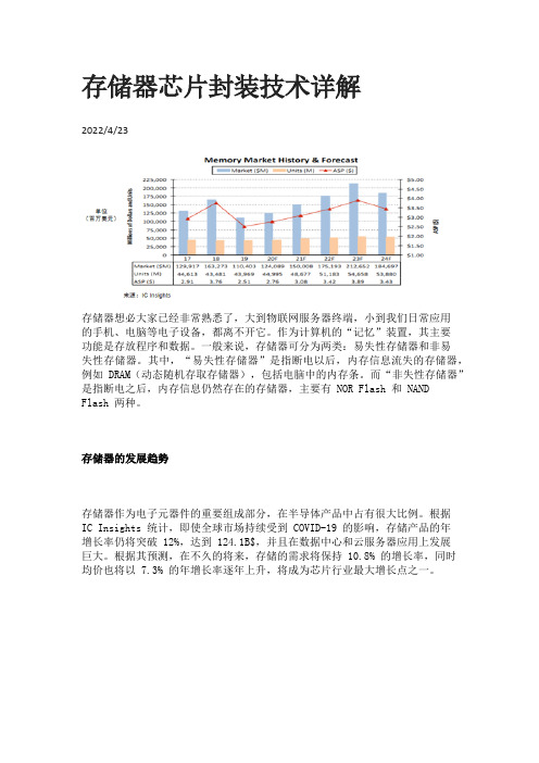 存储器芯片封装技术详解