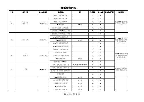 图纸到货台帐