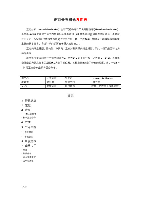 正态分布的概念及表和查表方法