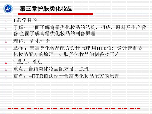 护肤类化妆品工艺课件