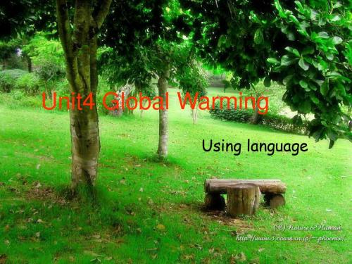 人教版高中英语Book6 Unit4《Global warming Using language》PPT课件