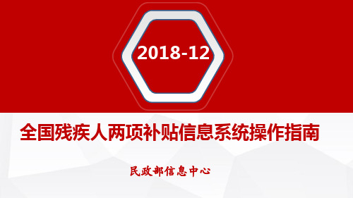 残疾人两项补贴信息系统操作手册