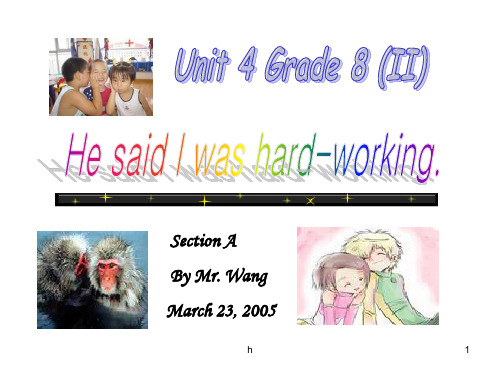 八年级英语He said I was hard-wording课件