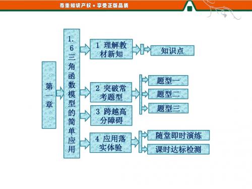 第一章  1.6  三角函数模型的简单应用