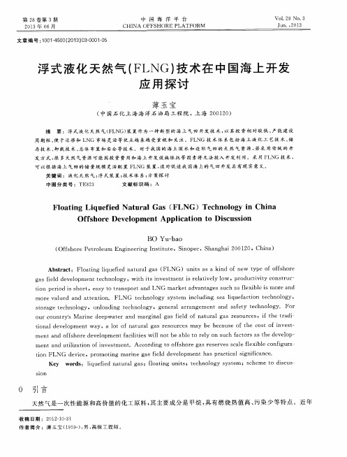 浮式液化天然气(FLNG)技术在中国海上开发应用探讨