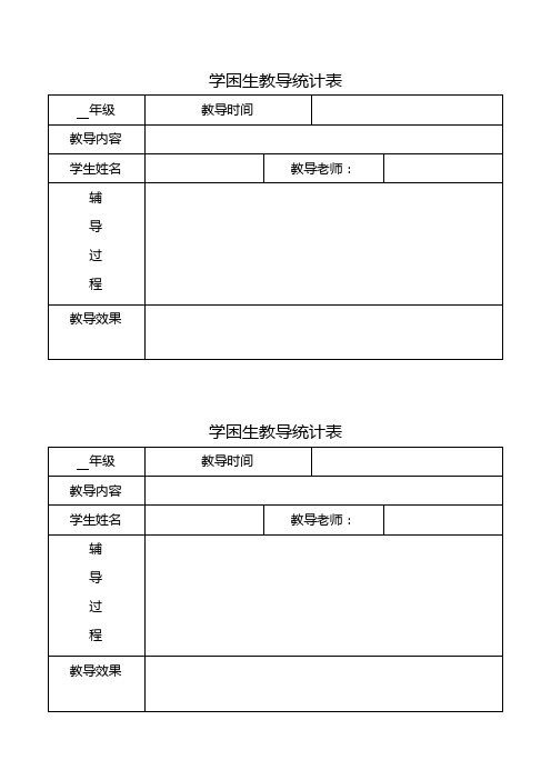 学困生辅导记录表