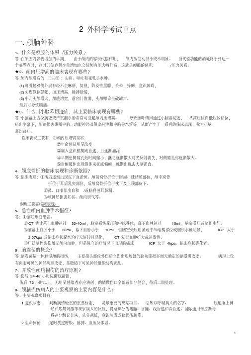 2外科学重点简答题大全(8页)