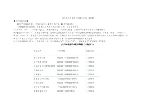 妇产科常见手术切口【范本模板】