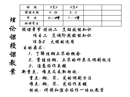 烹饪工艺课件糊浆芡