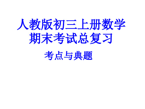 人教版初三数学上册期末总复习考点与典题