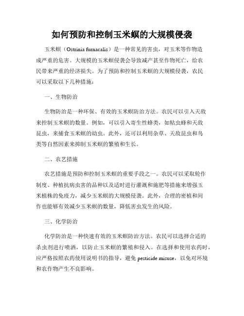 如何预防和控制玉米螟的大规模侵袭