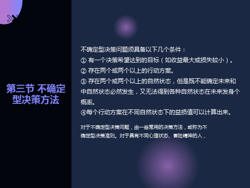 运筹学课件第三节不确定型决策方法