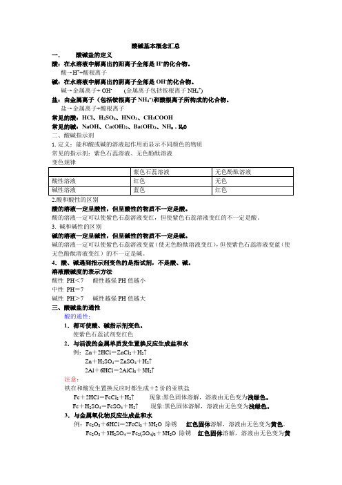 酸碱知识点