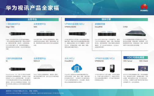 华为视讯产品全家福