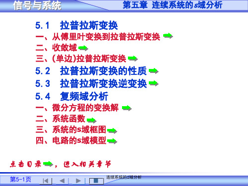 连续系统的S域分析