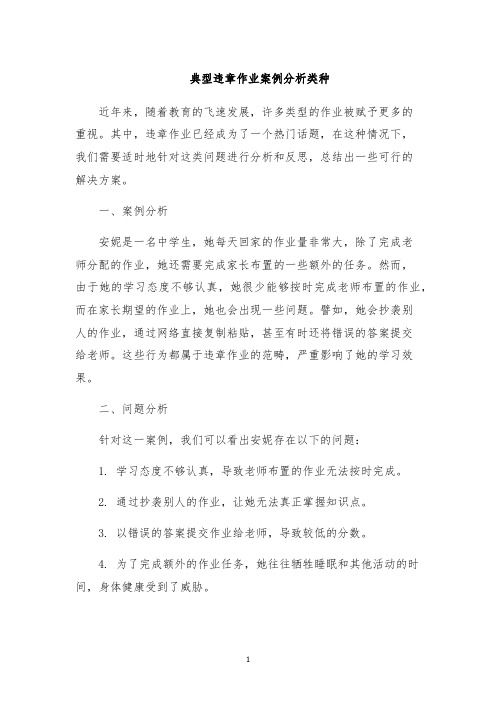 典型违章作业案例分析类种