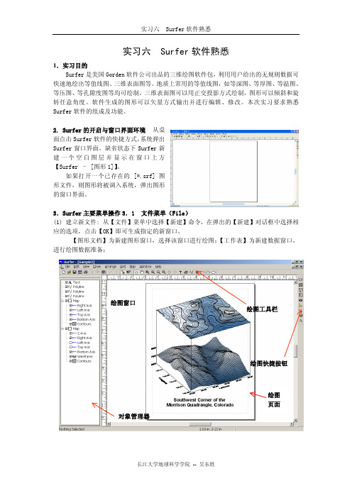 实习六 Surfer软件熟悉