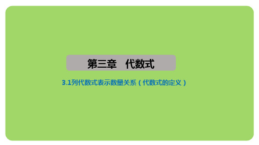 3.1列代数式表示数量关系(课件)2024-2025学年人教版(2024)数学七年级上册