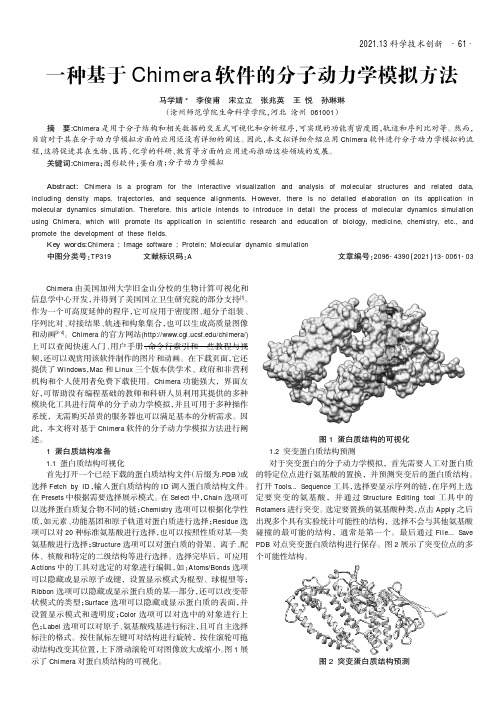 一种基于Chimera软件的分子动力学模拟方法