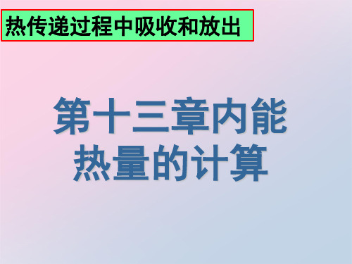 人教版物理九年级全一册第十三章内能-----热量的计算精品课件PPT