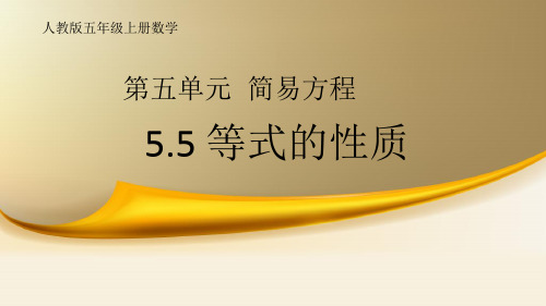 人教版小学数学五年级上册等式的性质优秀课件