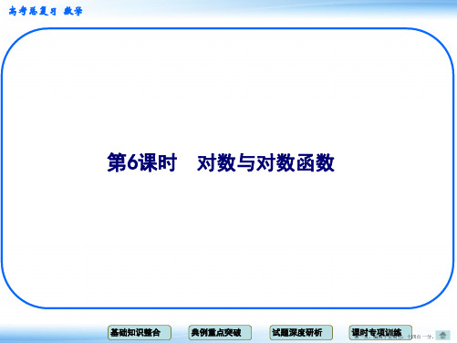 2015高考数学一轮配套课件：2-6 第6课时 对数与对数函数