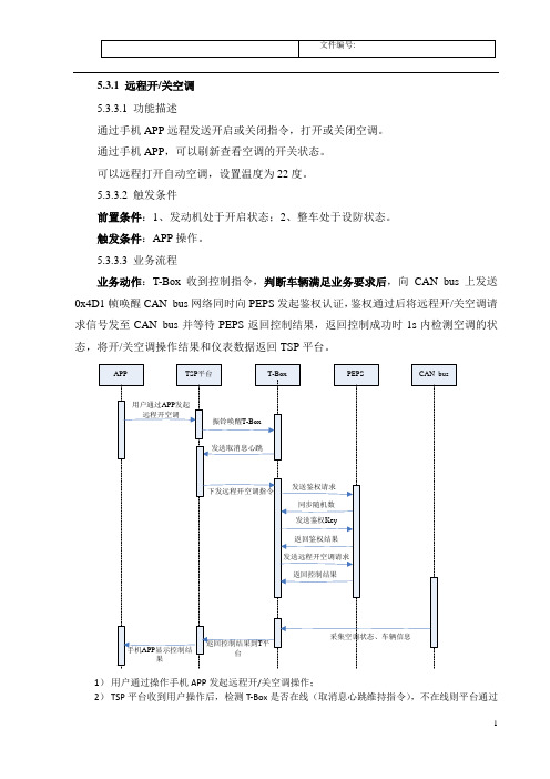 T-BOX远程开关空调规范