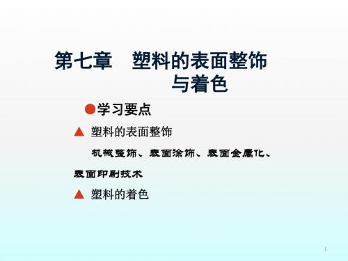 塑料的表面整饰和着色ppt课件