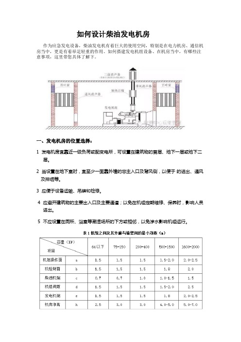 如何设计柴油发电机房