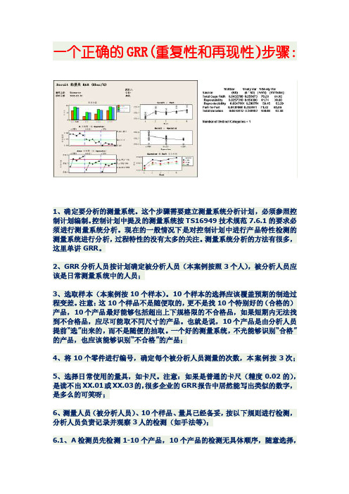 一个正确的GRR（重复性和再现性）步骤