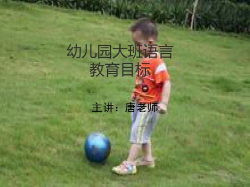 幼儿园大班语言教育目标