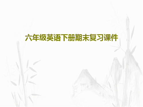 六年级英语下册期末复习课件共17页文档