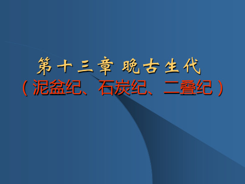 晚古生代泥盆纪石炭纪二叠纪