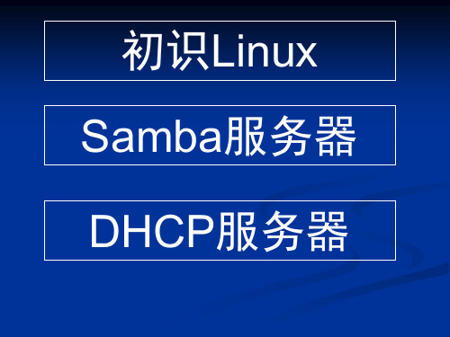 LINUX Samba  DHCP