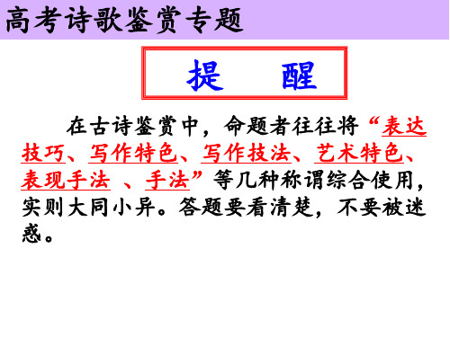 高考复习诗歌鉴赏表达技巧专题