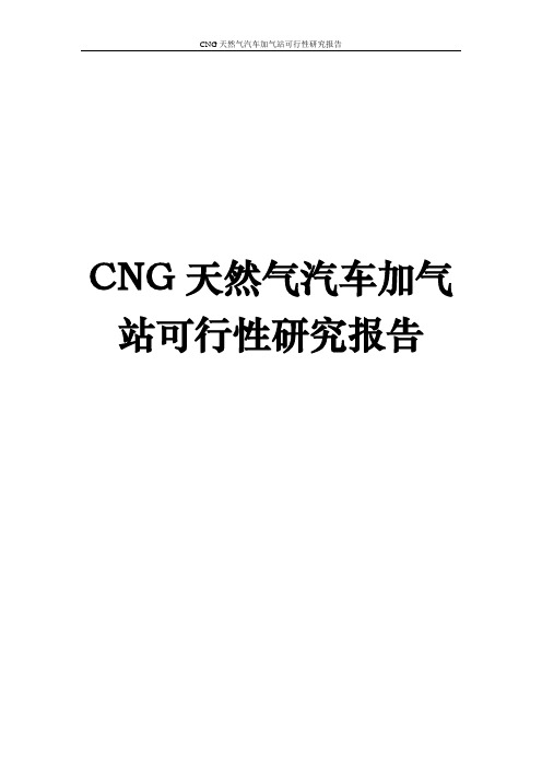 CNG天然气汽车加气站可行性研究报告90页