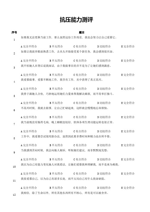 2021年岗位胜任力模型评估测试题库