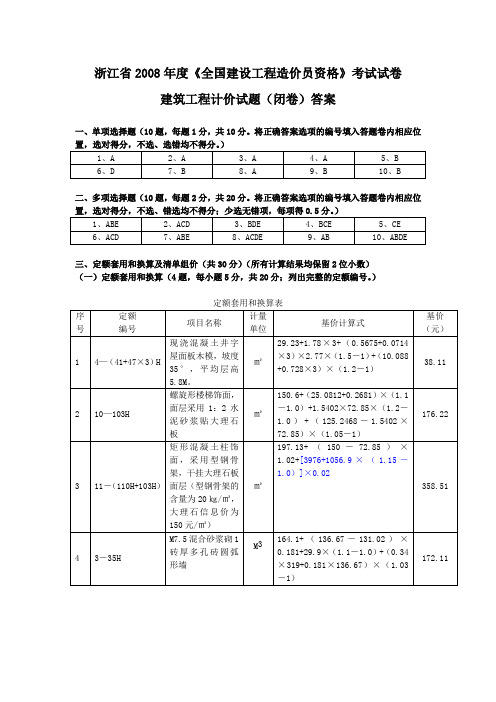 2008年度答案