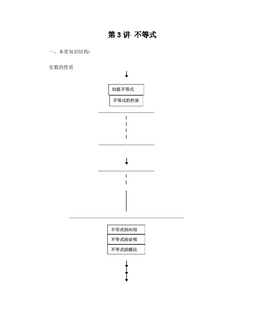 高三数学(理科)二轮复习-不等式