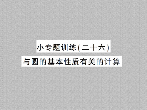 下册 小专题训练 与圆的基本性质有关的计算-2020秋九年级北师大版数学全一册作业课件